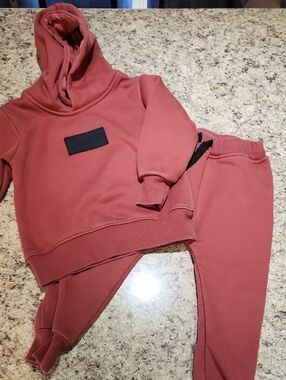 Olive + Scout Kids Rust Hoodie & Jogger Set